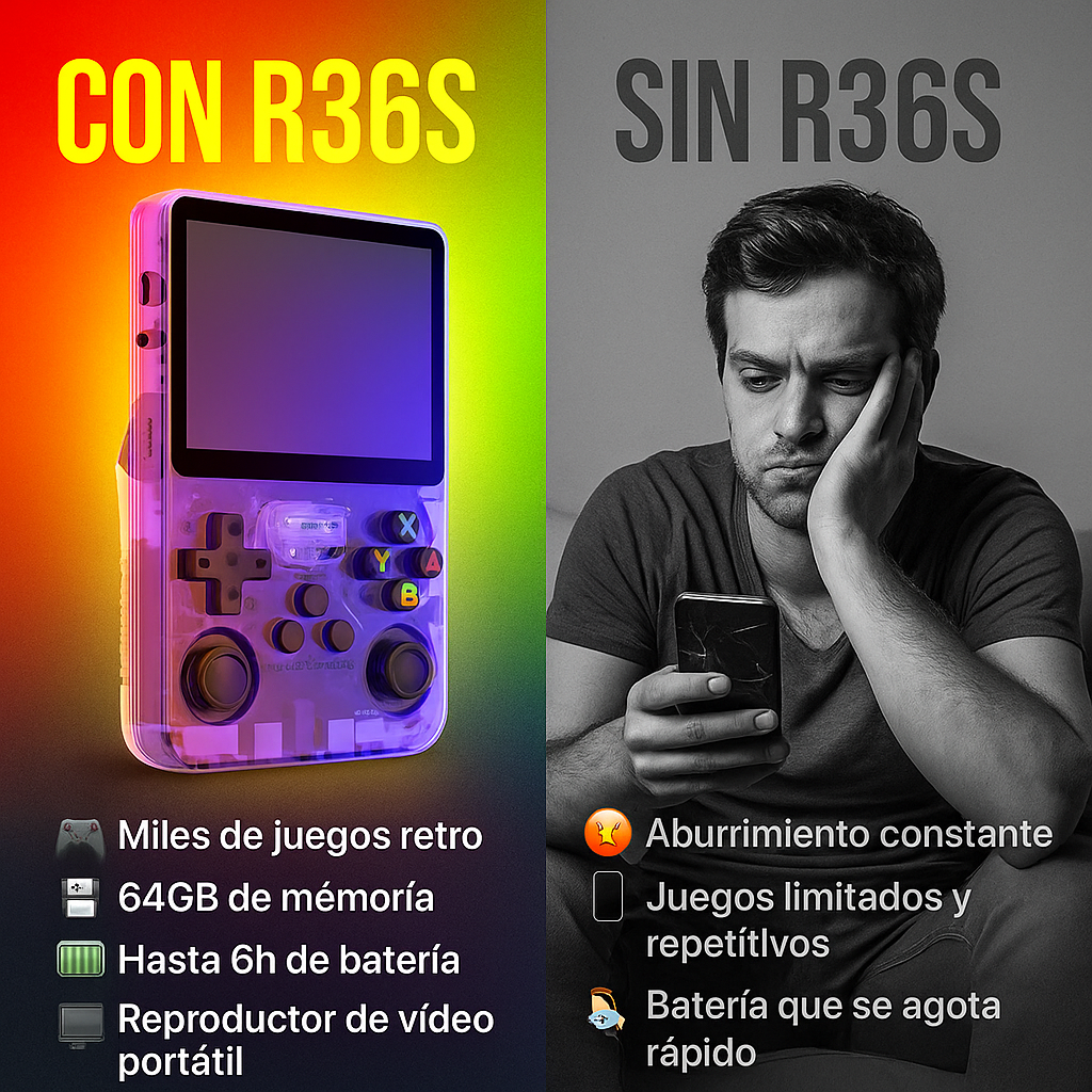 RetroBox GO R3S6™ - Miles de juegos, una sola consola