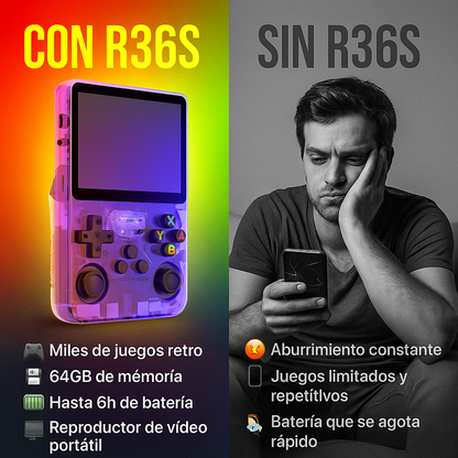 RetroBox GO R3S6™ - Miles de juegos, una sola consola