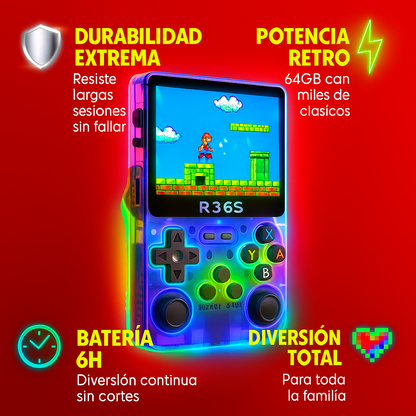 RetroBox GO R3S6™ - Miles de juegos, una sola consola