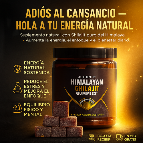 Himalayan Gold Shilajit Gummies – Energía Natural y Vitalidad en Cada Gominola (-50% OFF)