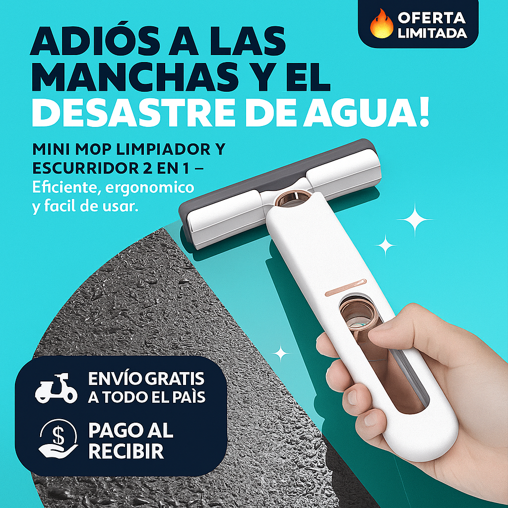 Mini Mop™ – Limpieza Instantánea 2 en 1 (COMPRA 1 Y LLÉVATE 2)