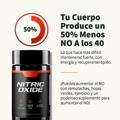 NITRIC OXIDE – MÁXIMO RENDIMIENTO CON SOLO 2 CÁPSULAS (60 caps)