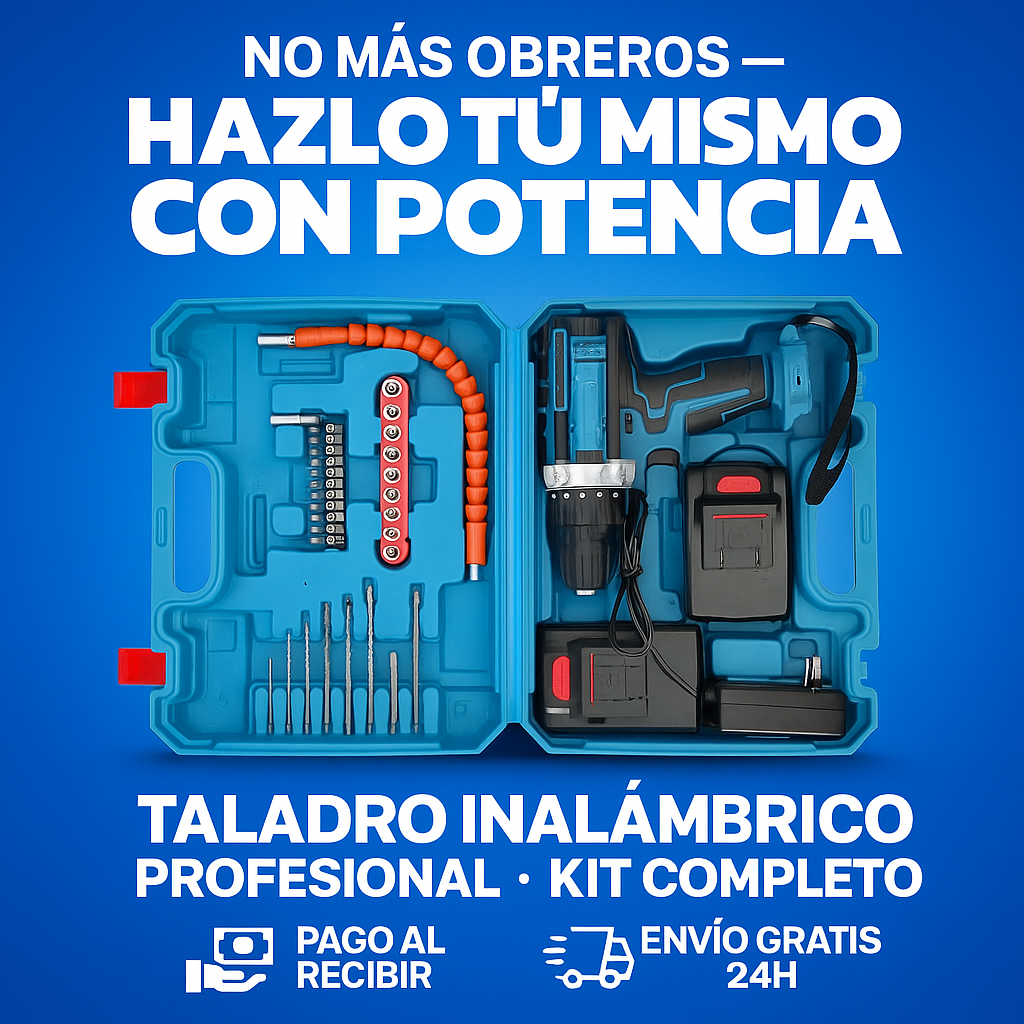 Taladro Percutor + Kit de Accesorios GRATIS (SÚPER LIQUIDACIÓN POR CIERRE)