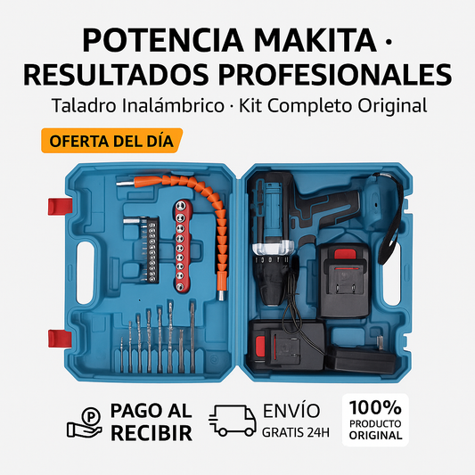Taladro Percutor + Kit de Accesorios GRATIS (SÚPER LIQUIDACIÓN POR CIERRE)