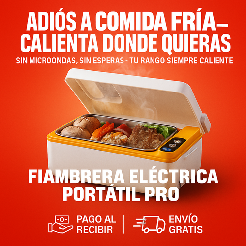 FIAMBRERA ELÉCTRICA PORTÁTIL 4 en 1 – Comida Caliente en 20 Min