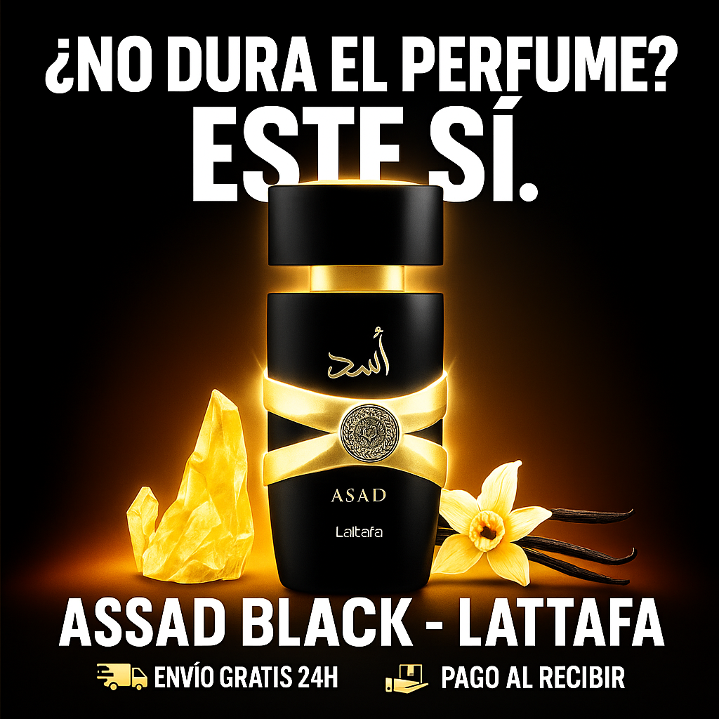 Eau de Parfum Assad Black 50 ml – Lattafa · Edición Prestige
