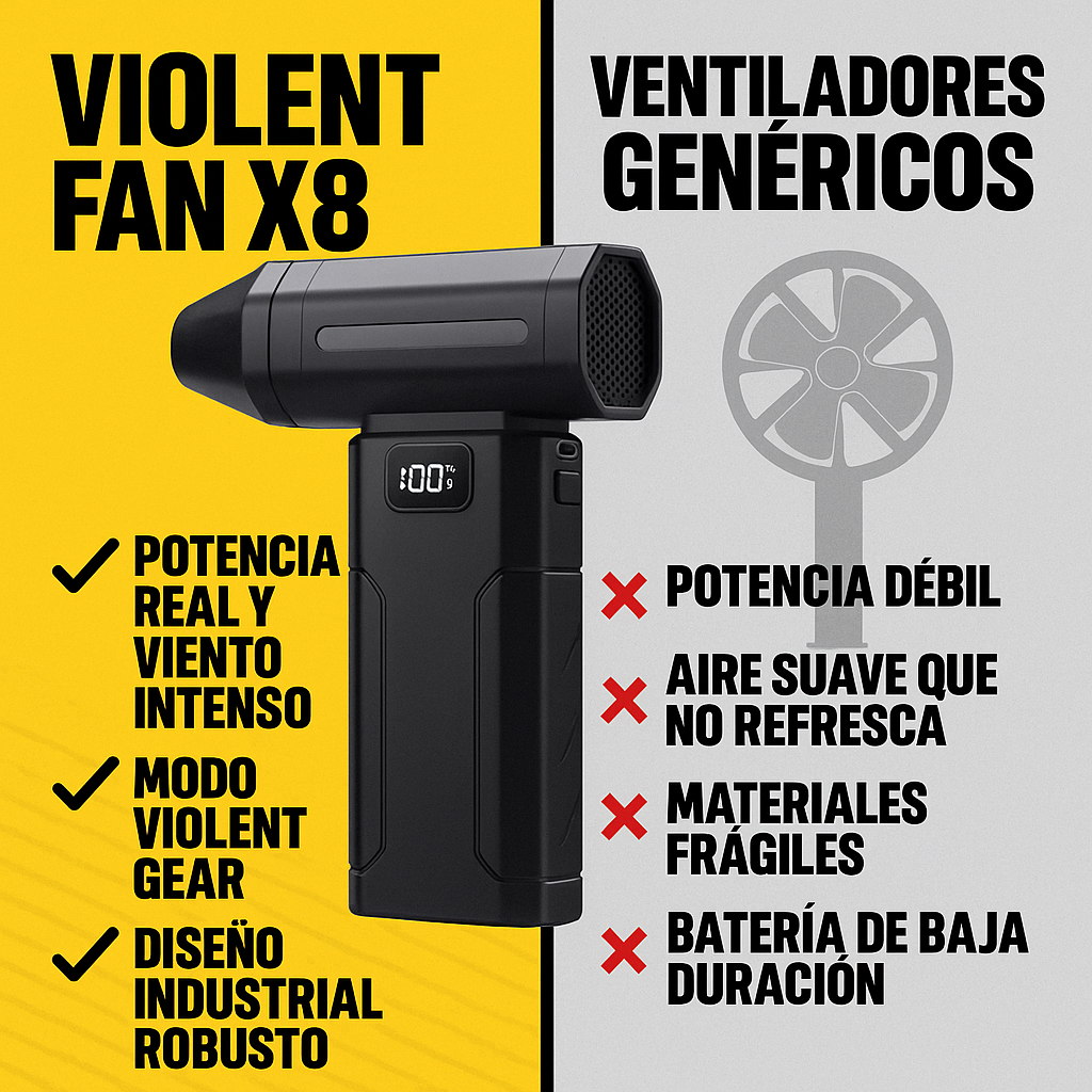 TurboFan X8 – Ventilador de Mano Ultrapotente -50% OFF