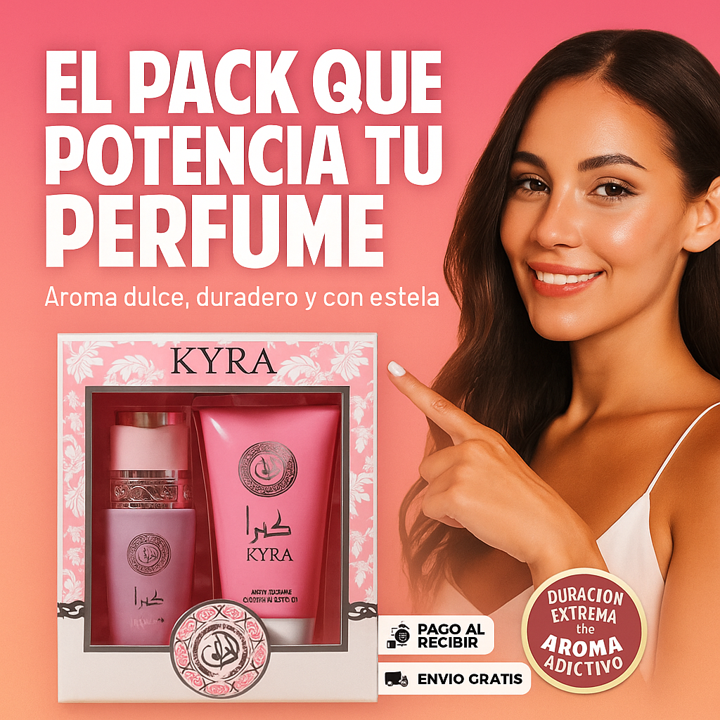 [2x1] Perfume Aroma Yara + Loción Corporal – Fragancia Dulce, Seductora y Duradera