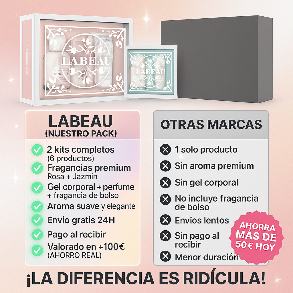 LABEAU™ Súper Set 6 en 1: Rosa + Jazmín en Oferta Final