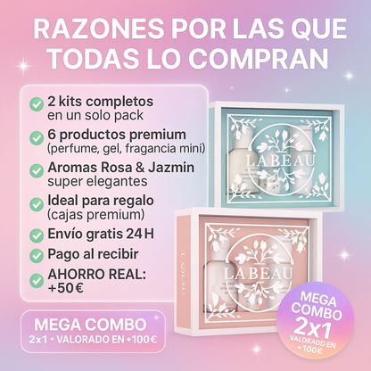 LABEAU™ Súper Set 6 en 1: Rosa + Jazmín en Oferta Final