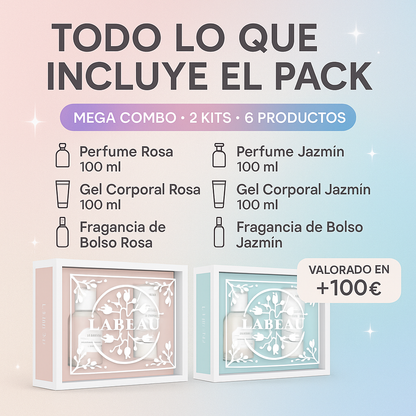 LABEAU™ Súper Set 6 en 1: Rosa + Jazmín en Oferta Final