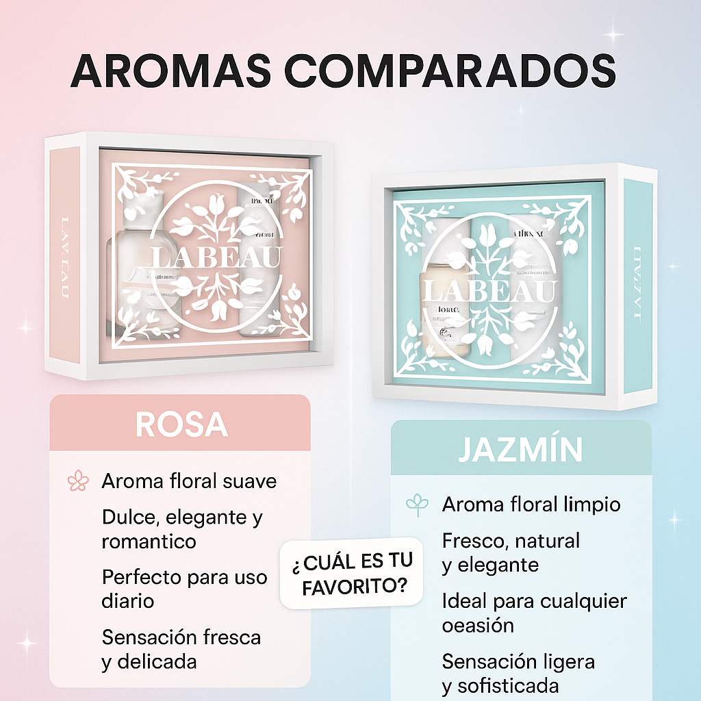 LABEAU™ Súper Set 6 en 1: Rosa + Jazmín en Oferta Final