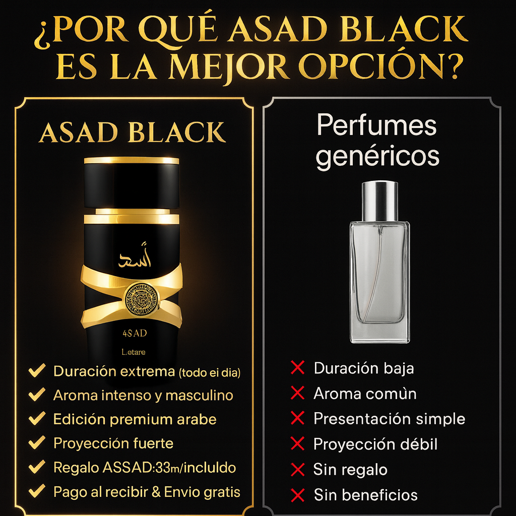 ASAD BLACK 100ml · Pack Rey Árabe + Regalo Exclusivo 33ml