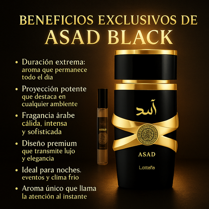 ASAD BLACK 100ml · Pack Rey Árabe + Regalo Exclusivo 33ml