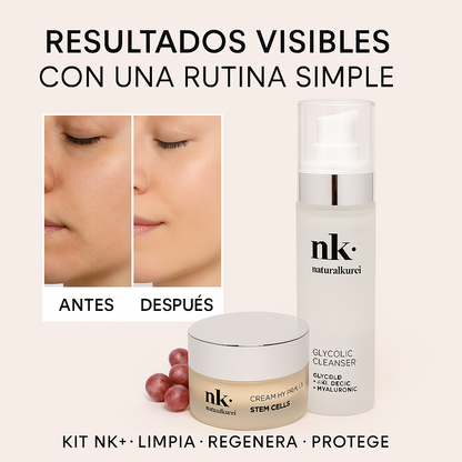 KIT NK+ · RESVERATROL Y REGENERACIÓN CELULAR (CREAM+CLEANSER)