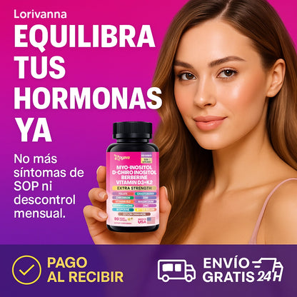 Myo-Inositol + D-Chiro Inositol + Berberina + Vitamina D3 + K2 – (90 Cápsulas)