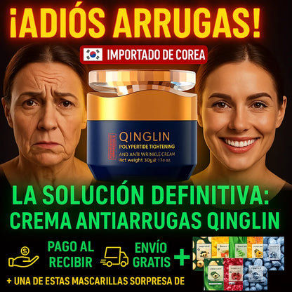 QINGLIN Antiarrugas Premium 50g – Importado de Corea + Mascarilla de Regalo (Stock Limitado)