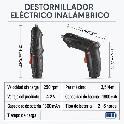 Set Destornillador Eléctrico 47PCS + Maletín Profesional + Regalo