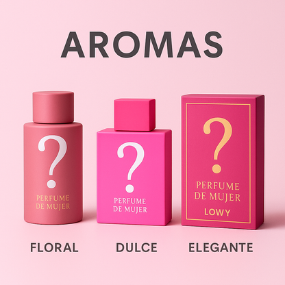 Caja Misteriosa Lowy™ – 3 Perfumes de Mujer con Envío Gratis y Pago Seguro en Casa