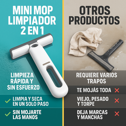 Mini Mop™ – Limpieza Instantánea 2 en 1 (COMPRA 1 Y LLÉVATE 2)