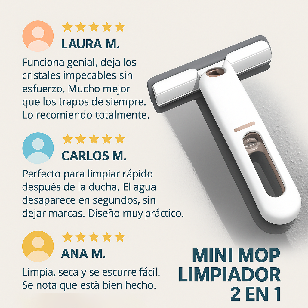 Mini Mop™ – Limpieza Instantánea 2 en 1 (COMPRA 1 Y LLÉVATE 2)