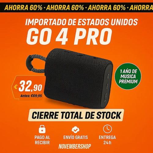 Altavoz GO4 PRO – Altavoz Bluetooth Resistente al Agua IP67
