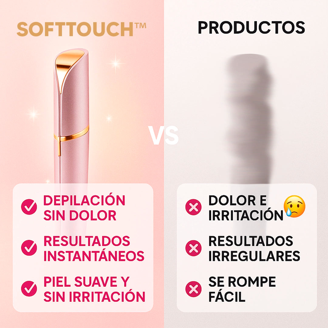 SoftTouch™ | BASTA DE CERA Y PINZAS: Depilación Facial Instantánea y Portátil.