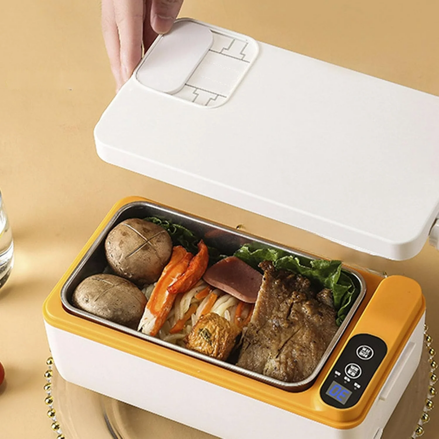 FIAMBRERA ELÉCTRICA PORTÁTIL 4 en 1 – Comida Caliente en 20 Min