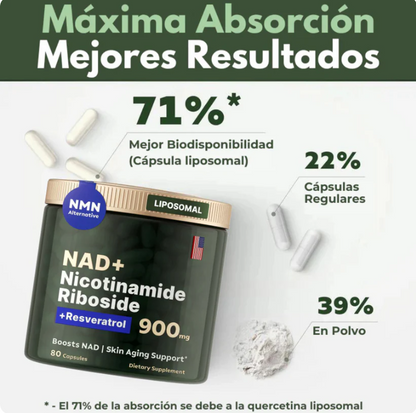 REVICELL NAD+ ADVANCED – ENERGÍA CELULAR Y BIENESTAR AVANZADO (80caps)