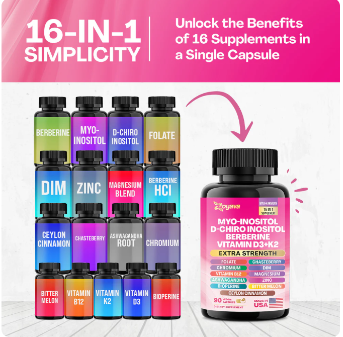 [OFERTA 2x1] Protocolo Hormonal 24H: Myo-Inositol & Berberina (Mañana) + Ashwagandha & Magnesio (Noche) - 150 Cápsulas