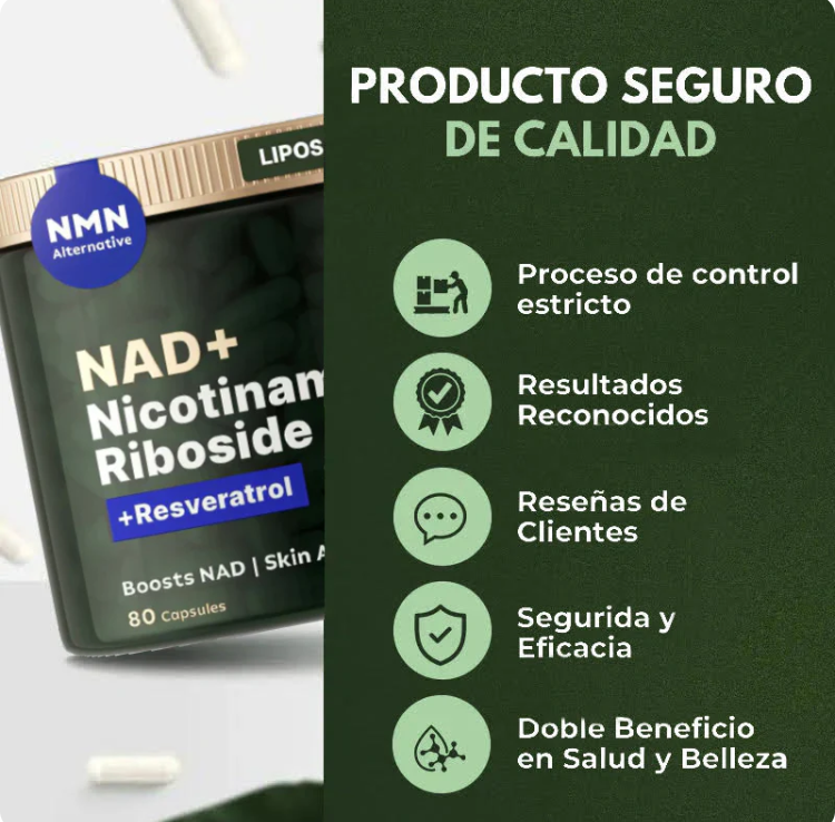 REVICELL NAD+ ADVANCED – ENERGÍA CELULAR Y BIENESTAR AVANZADO (80caps)