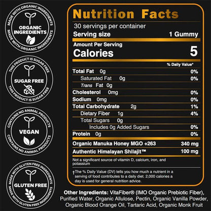 Himalayan Gold Shilajit Gummies – Energía Natural y Vitalidad en Cada Gominola (-50% OFF)