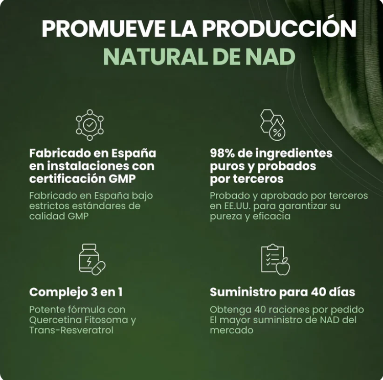 REVICELL NAD+ ADVANCED – ENERGÍA CELULAR Y BIENESTAR AVANZADO (80caps)