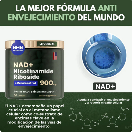 REVICELL NAD+ ADVANCED – ENERGÍA CELULAR Y BIENESTAR AVANZADO (80caps)